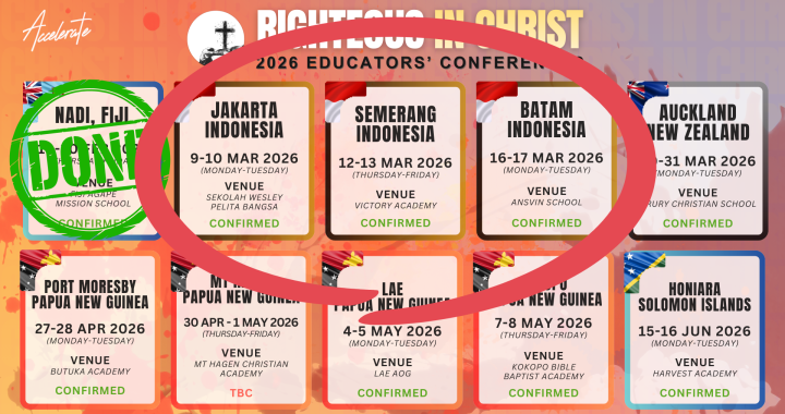 Schedule for the Indonesia Educators Conference mission trip.
