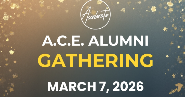 2026 A.C.E. Alumni Gathering event banner for March 7 in Jakarta.