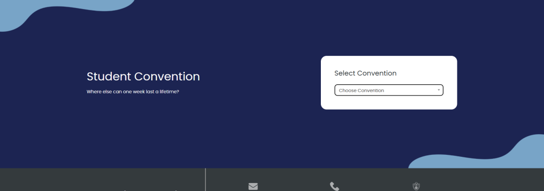 Screenshot of the Accelerate Convention Portal login and registration page.
